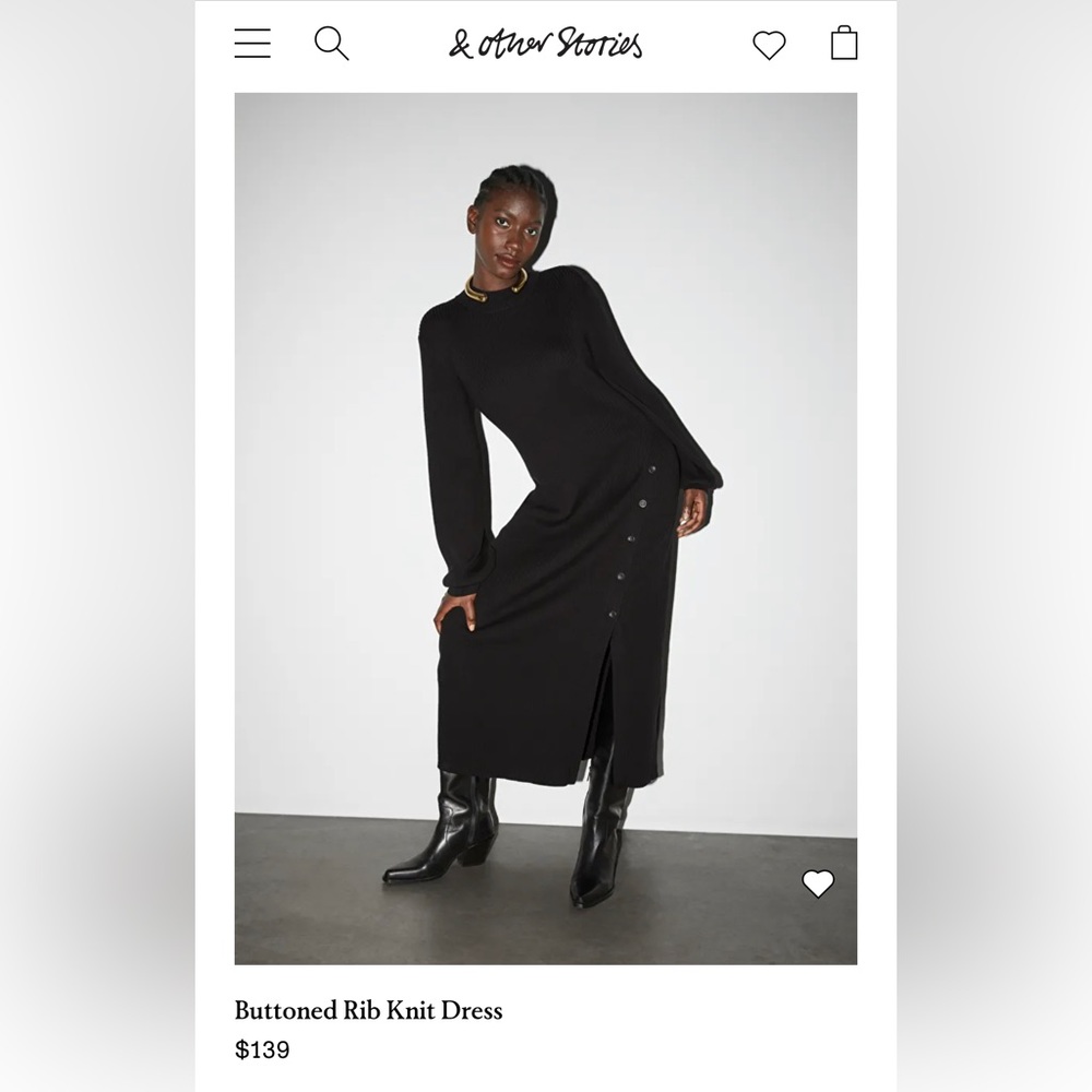 & Other Stories Black Sweater Dress 🖤